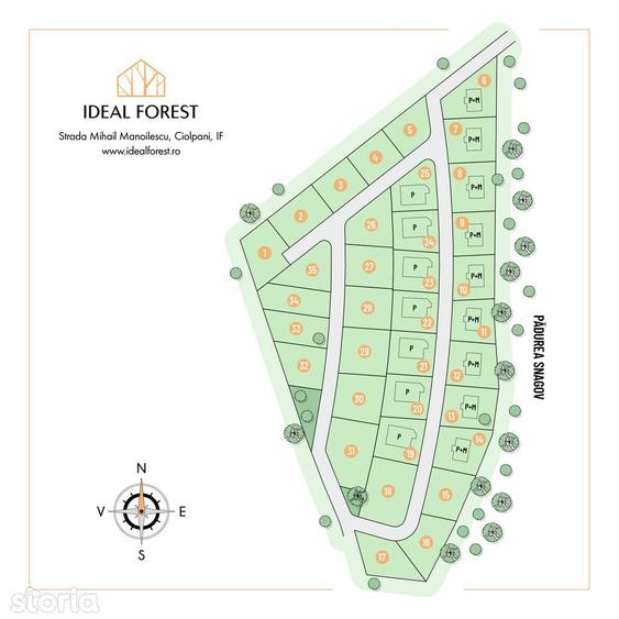 Lot de teren cu autorizatie si proiect casa 500mp Snagov - 11