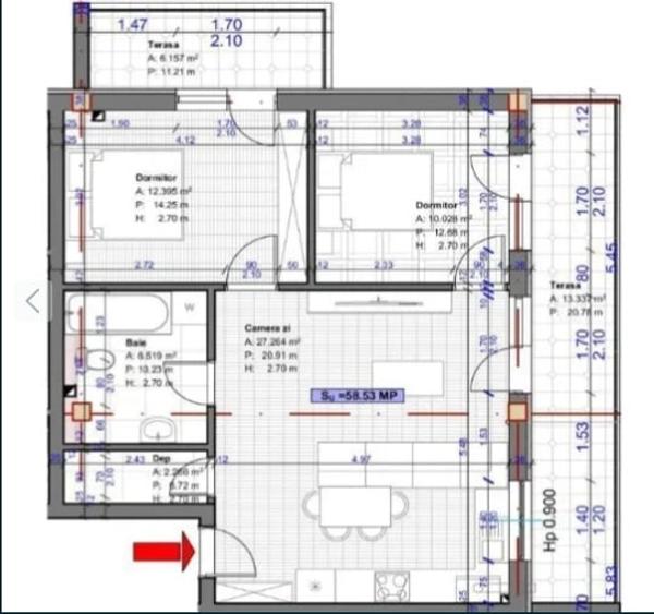 Apartament cu 3 camere semidecomandat în Florești — fotografia 1