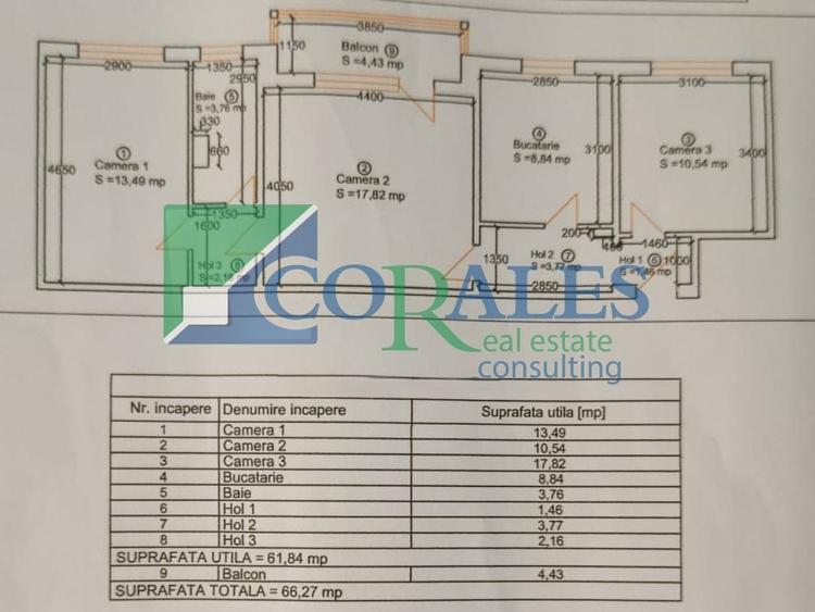 Apartament cu 3 camere semidecomandat, mobilat în Dâmbovița