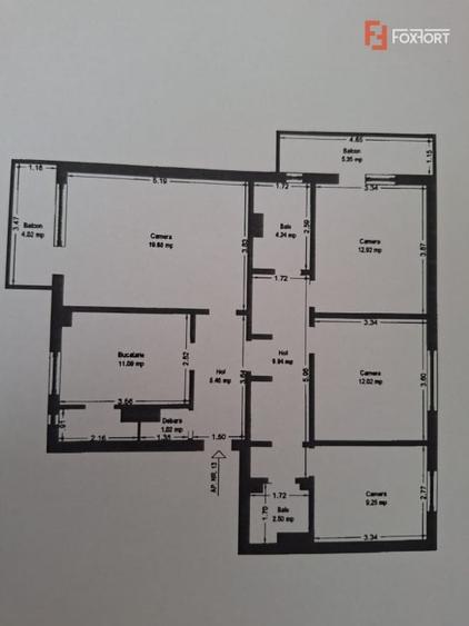 Apartament spatios cu 4 camere, 2 locuri de parcare – zona Iulius Mall - 2