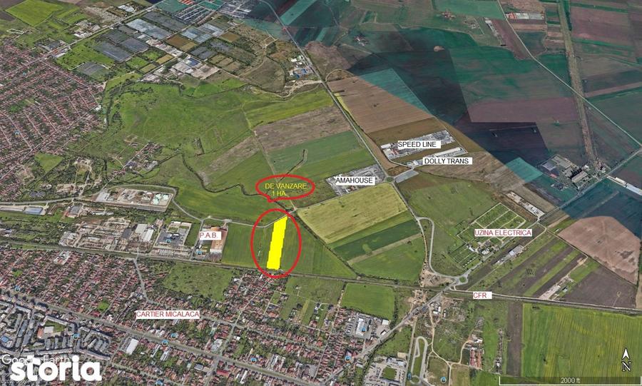 10.000 mp teren aproape de centura, pret de ocazie . - 2