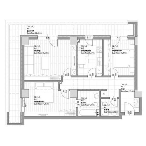 Apartament cu 3 camere, Tatarasi, bloc nou, la bulevard - 2