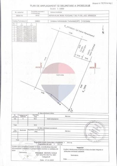Teren Construcții intravilan de 7610 mp, în Sud