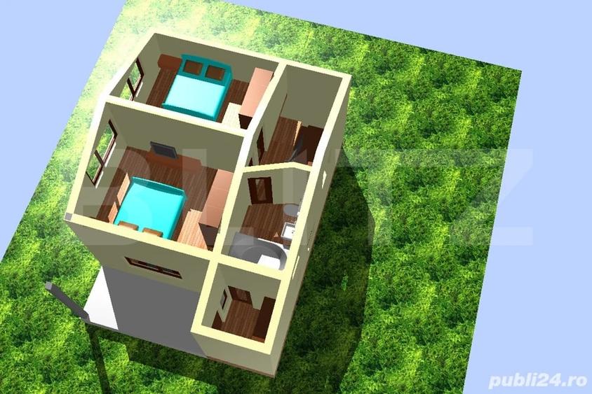 Cabană din lemn masiv, 100 mp utili, teren 3000 mp, Someșu Rece - 8