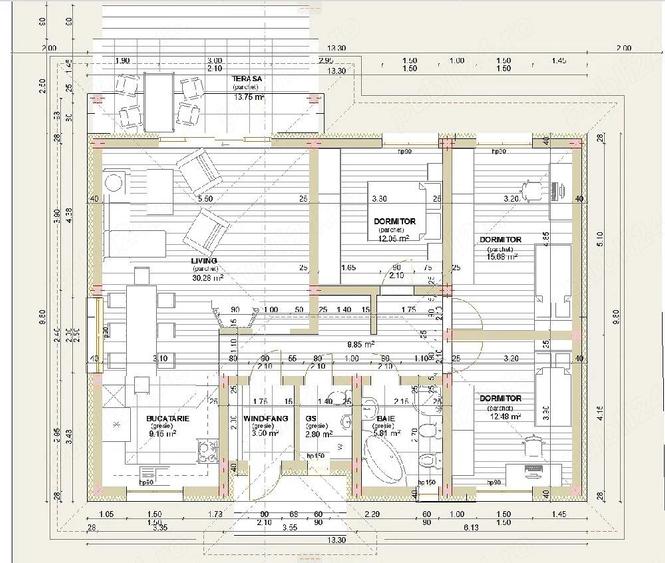 Casa individuala la cheie, teren 525mp - 3