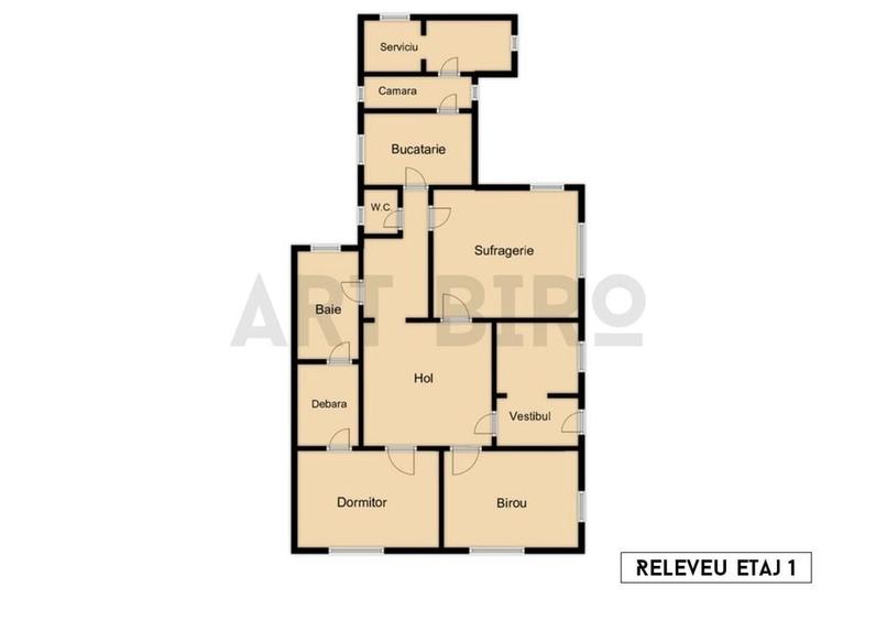 Zero comision, 120mp birou elegant in vila eclectica, Polona - Tunari - 14