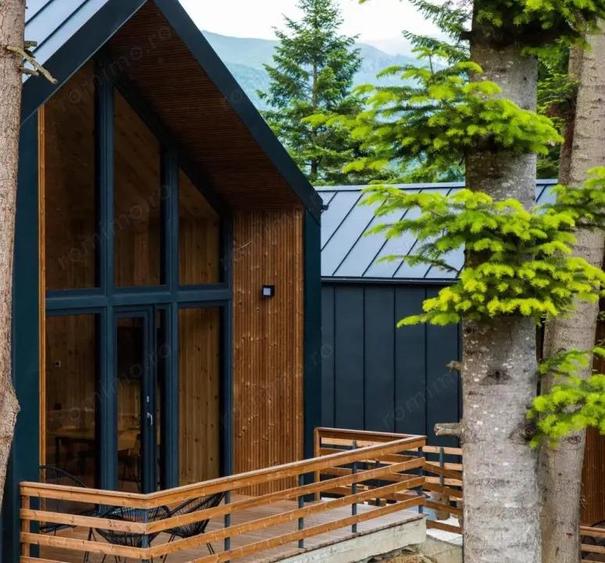 Cabane scandinave premium, vedere catre padure investi?ie turistica in Sinaia - 1