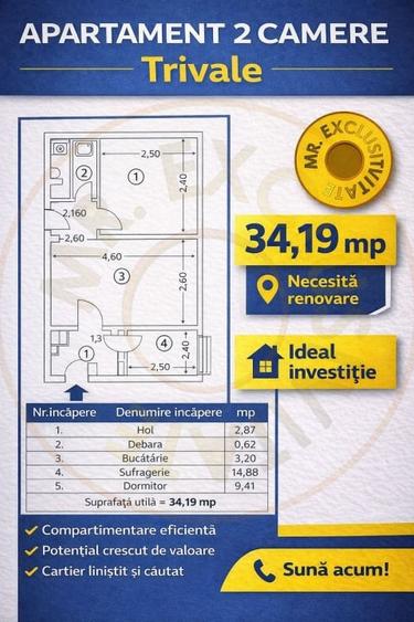 Apartament in Trivale - doua camere - 1