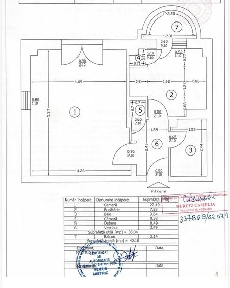 GARSONIERA  APARTE-STEFAN CEL MARE-FLOREASCA-50 METRI METROU-BLOC "90-REABILITAT - 14