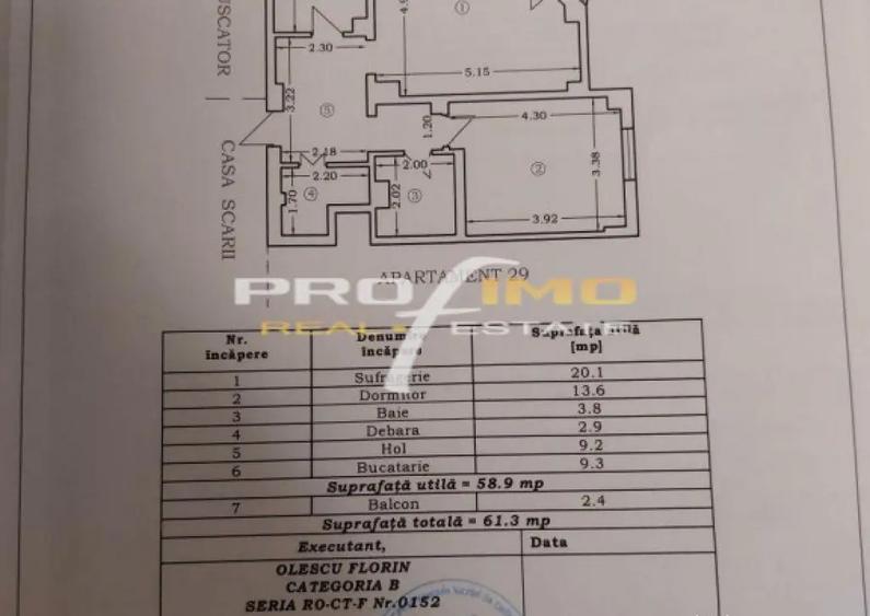 Bld.Ferdinand, apartament 2 camere decomandate, su.62 mp.nec - 1