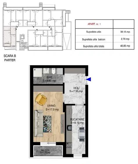 NOU Garsoniera decomandata Metrou Nicolae Teclu Theodor Pallady - 2