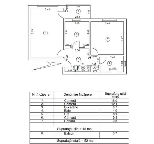 Apartament 2 decomandate Mazepa 2, etajul 2, liber - 7