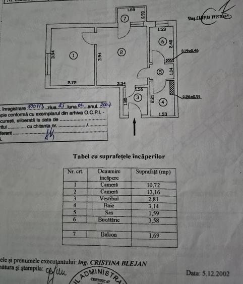 Apartament cu 2 camere semidecomandat în Berceni