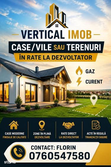 Casă cu 3 camere cu Teren 353 Mp în Vidra