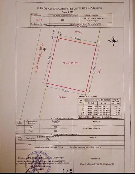 Teren Construcții intravilan de 200 mp, în Central