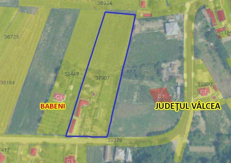 Casa cu teren de 5100 mp in orasul Babeni strada Romani - 5