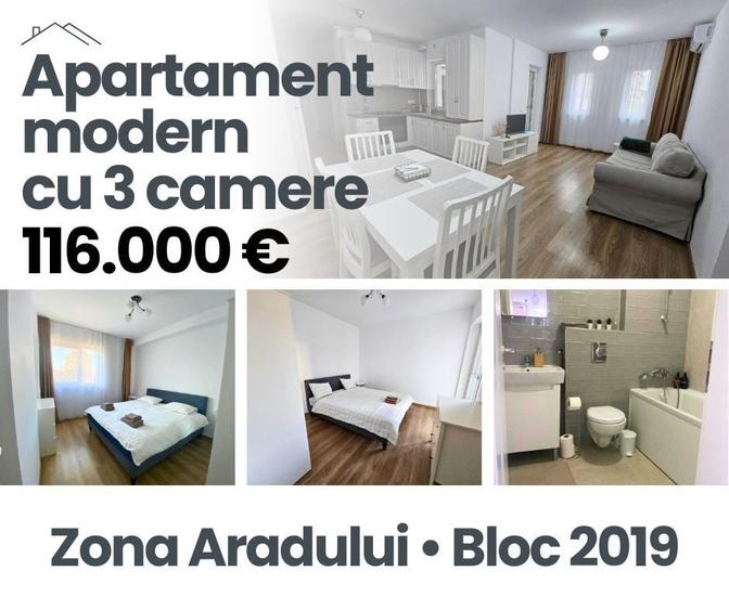 Apartament 3 camere, bloc 2019, aproape de Iulius Mall - 1