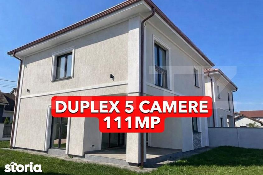 Duplex 5 camere 111mp utili, 350 mp teren Mosnita Noua - 1