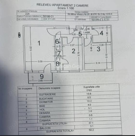 Apartament 2 camere -DECOMANDAT -centrala gaz Apartament 2 camere -DECOMANDAT -centrala gaz