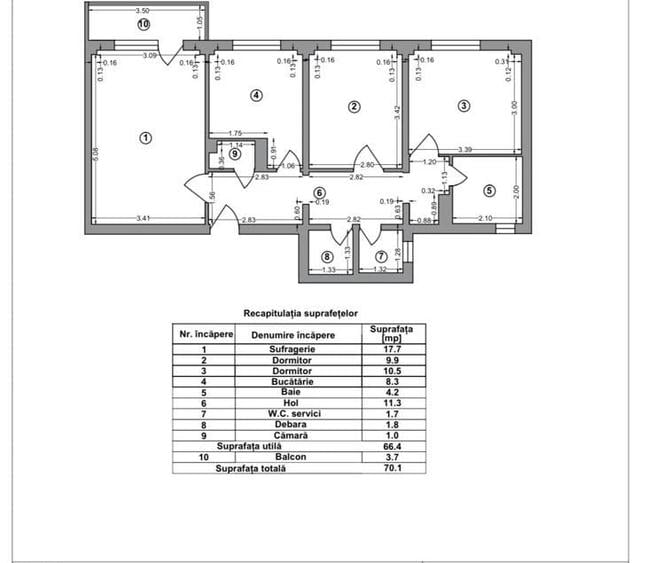 Tineretului - Visana - Apartament 3 camere decomandat - 8