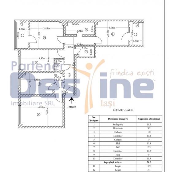 Apartament 4 camere, decomandat, Galata, 164.500 euro - 6