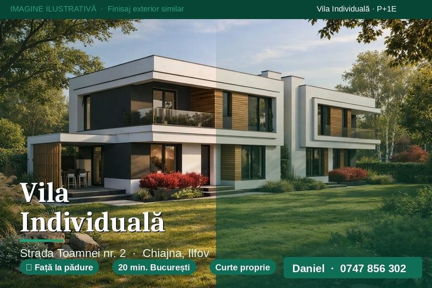 Vilă individuală P+1E  la pădurea Rosu · Curte proprie · Chiajna, Ilfov - 1