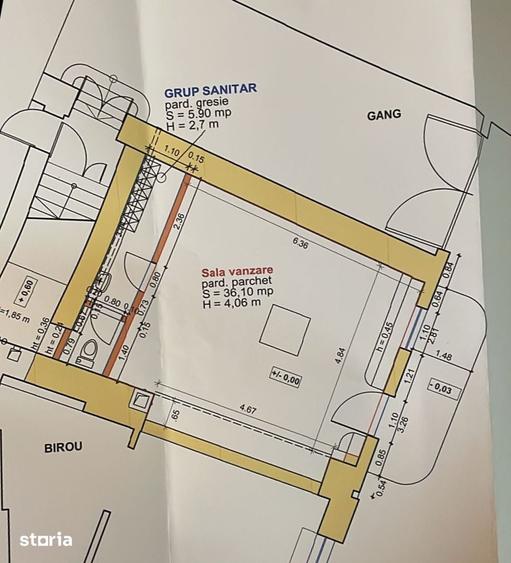 Spațiu comercial, de 42 mp, în Central