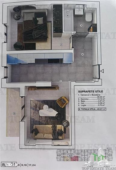 Apartament cu 2 camere în Ghencea