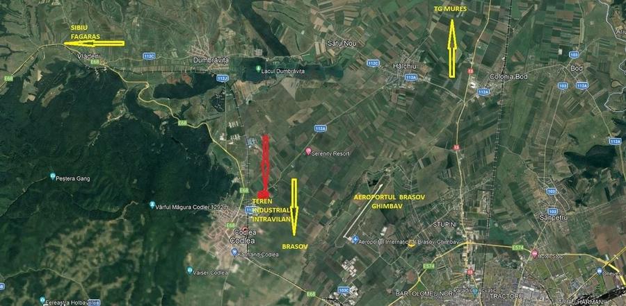 Teren intravilan industrial Codlea cu autorizatie de constructie. - 2