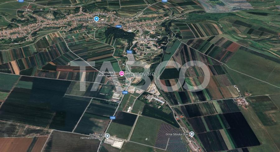 Teren de vanzare 1742 mp zona industriala constructie hala Ocna Sibiu