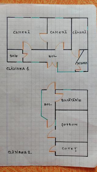 Casă cu 2 camere cu Teren 1292 Mp în Tormac