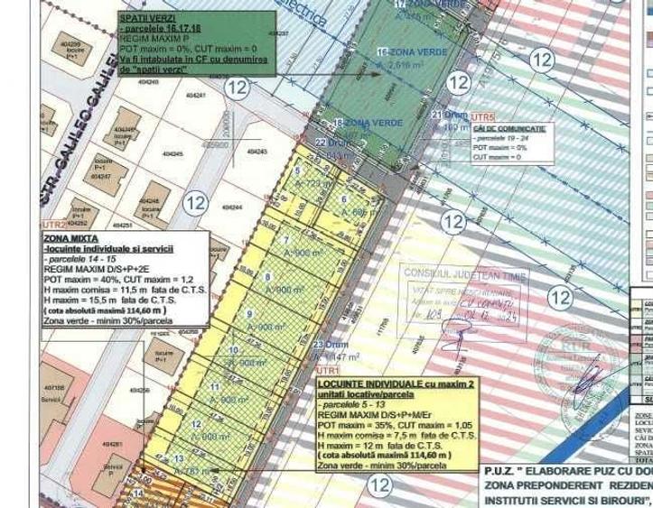 Teren intravilan 900 mp - FS 19ml duplex cu 2 intrari auto PUZ 2025 - 2