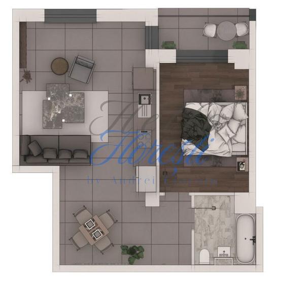 Apartament 2 camere, 55,34mp ansamblu NZEB, Terra - 1