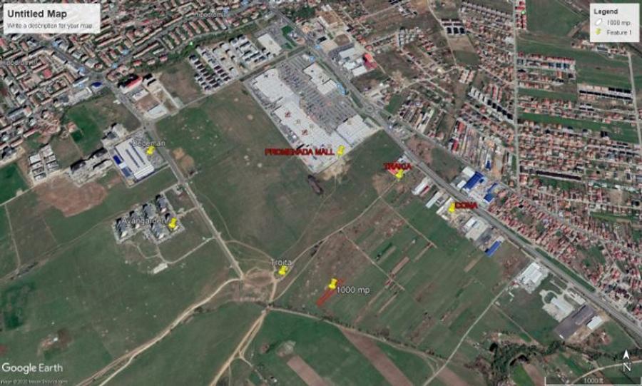 Vand teren arabil 1000 mp.,  Selimbar in zona Troita pe str. Aleea Monumentului  - 3