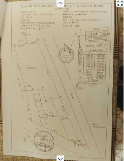Teren intravilan Dobresti deschidere 41 ml, casă+anexă, drum principal - 2