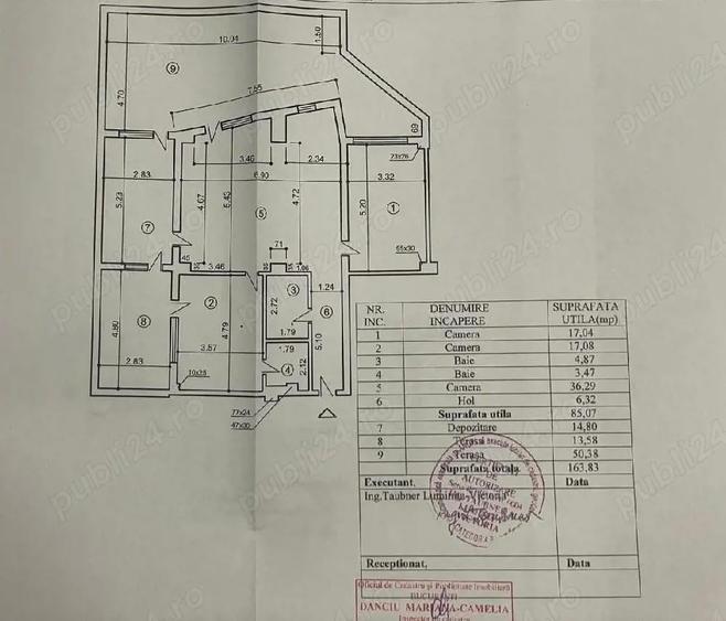 Damaroaia - Ap.3 camere 100mp + 65mp terasa - 3