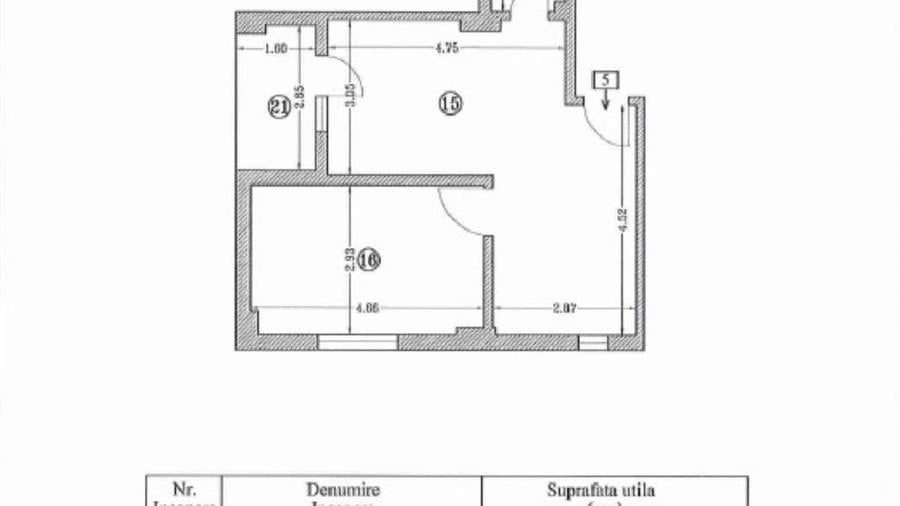 Apartament cu 2 camere decomandat în Central