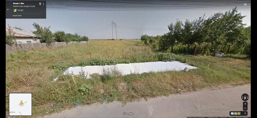 Teren intravilan 3600 mp str 1 Mai Bolintin Vale utilitati front 36 m - 6