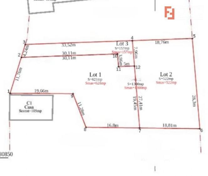 Teren intravilan 1300 mp, de vanzare in Sacalaz - 1