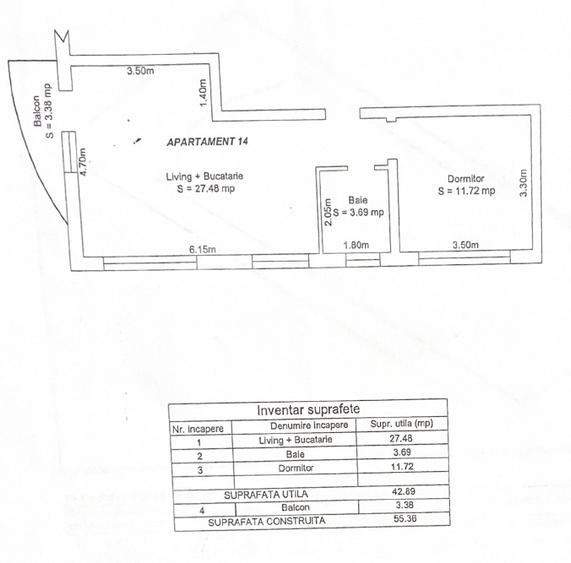 Apartament 2 camere, decomandat - spatios, mobilat si utilat - Zona Trei Stejari - 20