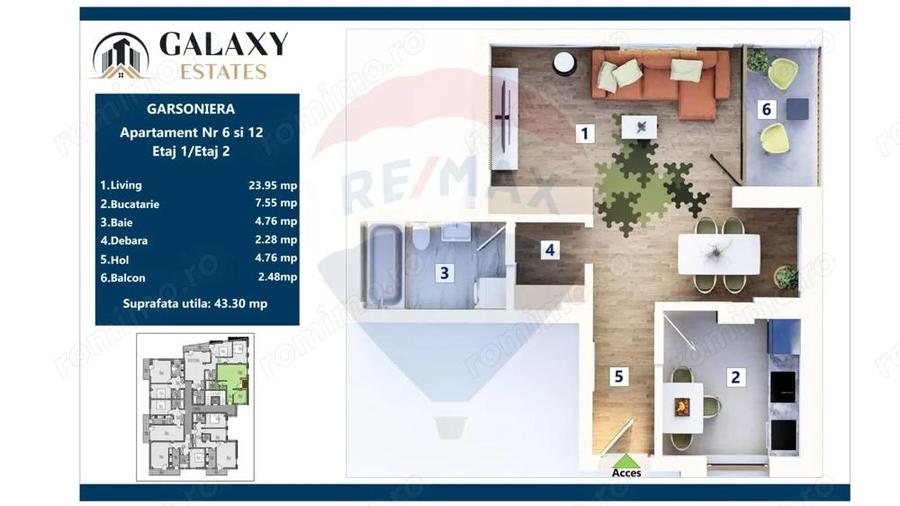 COMISION 0% Garsoniera/ Tractorul / Galaxy Estates - 13
