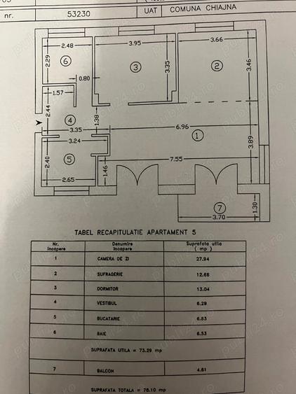 Vand apartament 3 camere,Chianja,etaj 2 3, Str. Apeductului, 78mp, etaj parcare inclusa in contract - 8