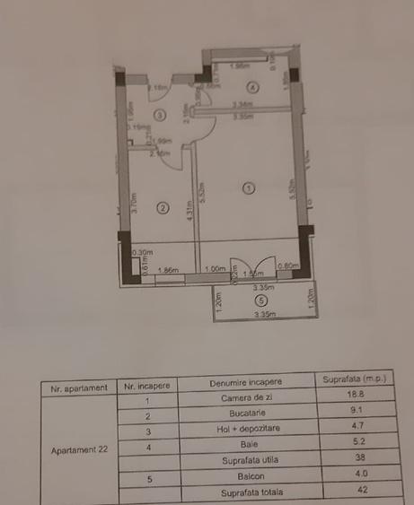 DIRECT PROPRIETAR - Garsoniera (+ loc de parcare + boxa) de vanzare in cartier A - 1