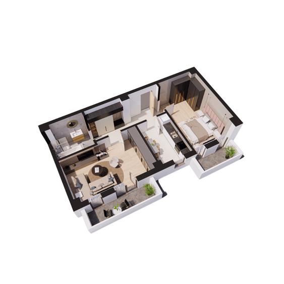 BLOC NOU KAUFLAND-PACURARI apartament cu 2 camere COMISION 0%! - 4