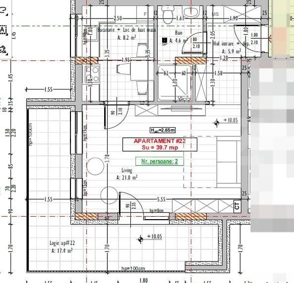 Apartament 1 camera, semifinisat, terasa, Stejarului, Floresti - 1