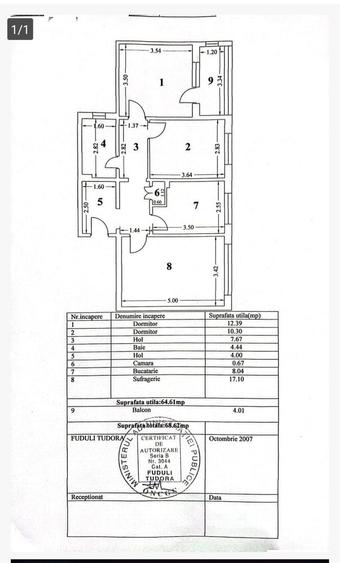De vanzare apartament 3 camere