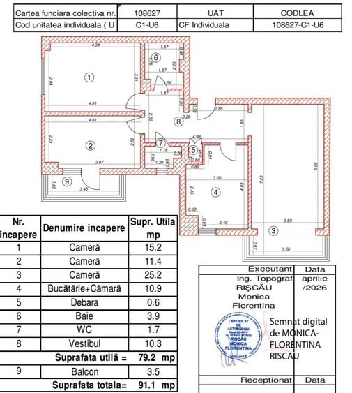 Apartament 3 camere,2 bai! - 2