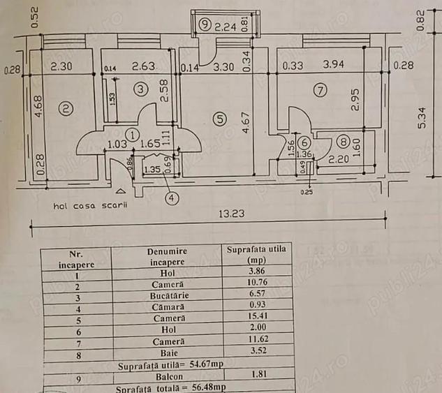 CINA-3cam, cf1, sd, 3/4, T, usi schimbate, intab - 61900 euro - 13