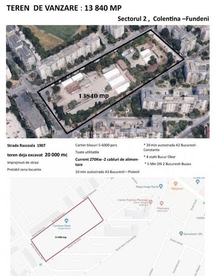 Teren de vanzare in Colentina Ideal pentru dezvoltare rezidentiala/comerciala