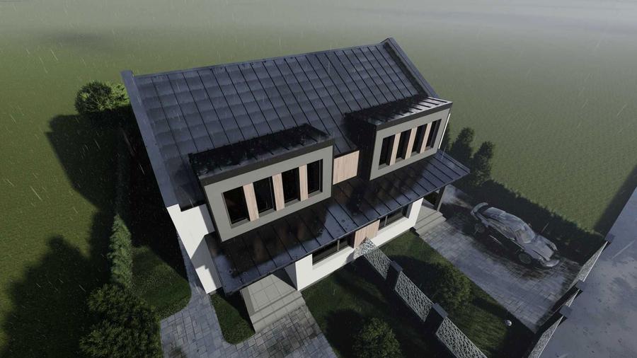 DUPEX MODERN P+M LIVEZENI Autorizatie de construire Teren 636 MP Zona Foarte Buna - 1